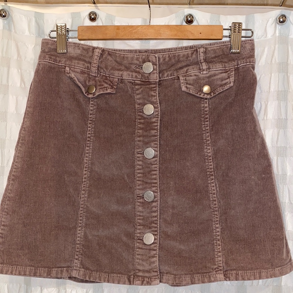 Brown corduroy skirt